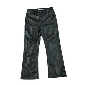 Joe's Women‎ Jeans Size 27 Mid Rise Color Black Faux Leather Cropped NWT